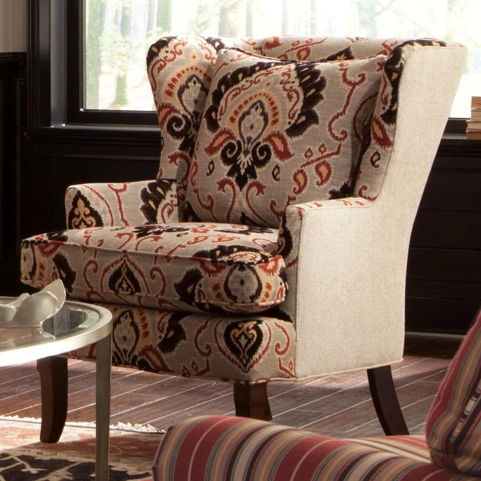 Craftmaster Accent Chairs 085010 Traditional Upholstered Wing Chair